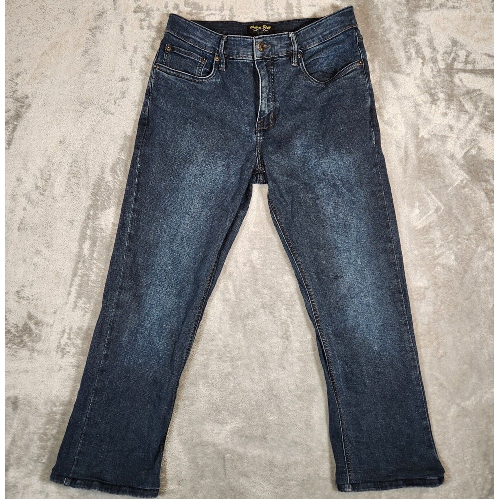 Urban Star Jeans Men's 31X27 (Tag 32X30) Straight‎ Blue Stretch 02518231US